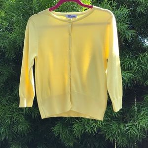 Yellow fitted cardigan